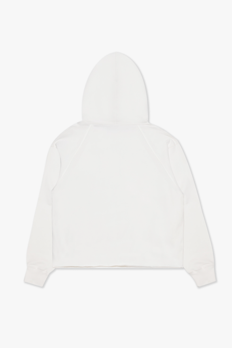 "STEEL" CROPPED HOODIE WHITE "STEEL" CROPPED HOODIE WHITE