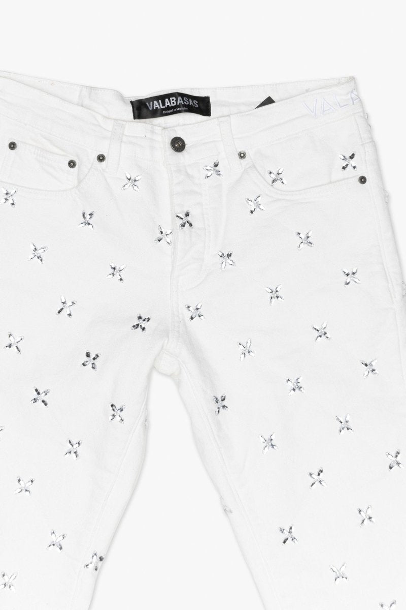 Stim Stacked Jean White Stim Stacked Jean White