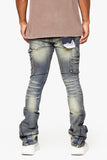 "STREAMLINE" STACKED FLARE JEAN DK VINTAGE WASHED "STREAMLINE" STACKED FLARE JEAN DK VINTAGE WASHED
