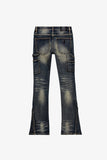 "STREAMLINE" STACKED FLARE JEAN DK VINTAGE WASHED "STREAMLINE" STACKED FLARE JEAN DK VINTAGE WASHED