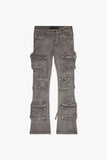 Strike Stacked Flare Jean Grey Washed Strike Stacked Flare Jean Grey Washed