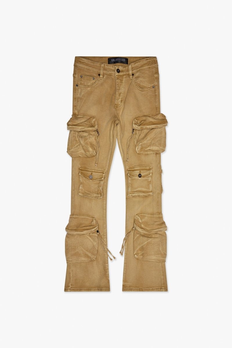 Strike Stacked Flare Jean Khaki Washed Strike Stacked Flare Jean Khaki Washed