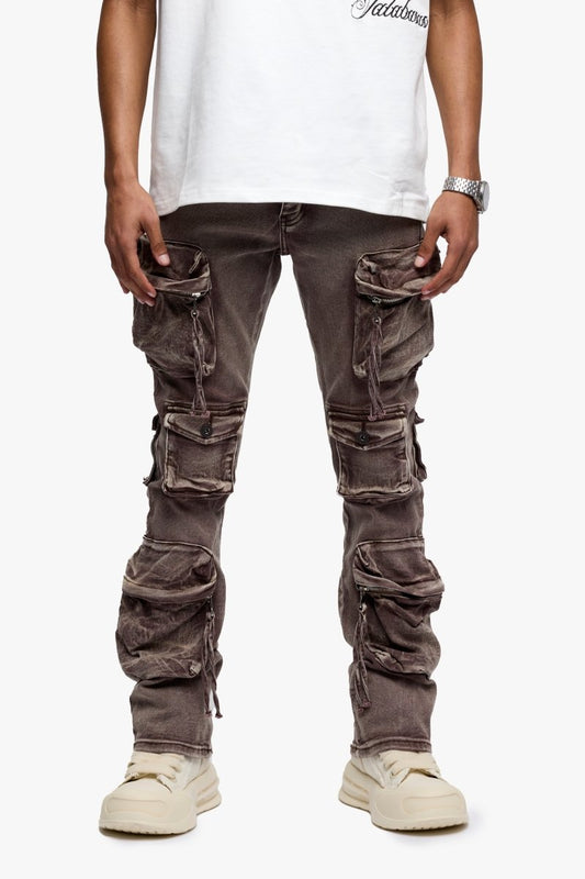 Strike Stacked Flare Jean Success Brown Wash