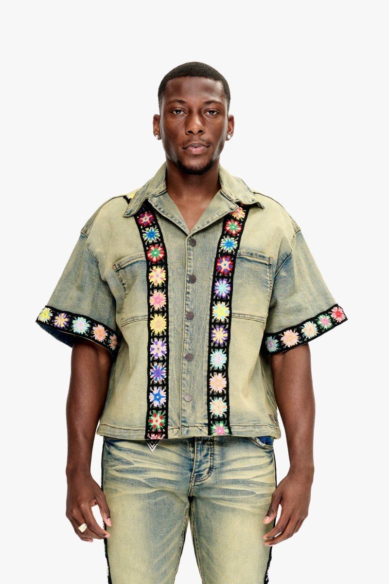 Struggle Button Down Vintage Blue Struggle Button Down Vintage Blue