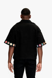 Struggle Cropped Denim Button Down Jet Black Struggle Cropped Denim Button Down Jet Black