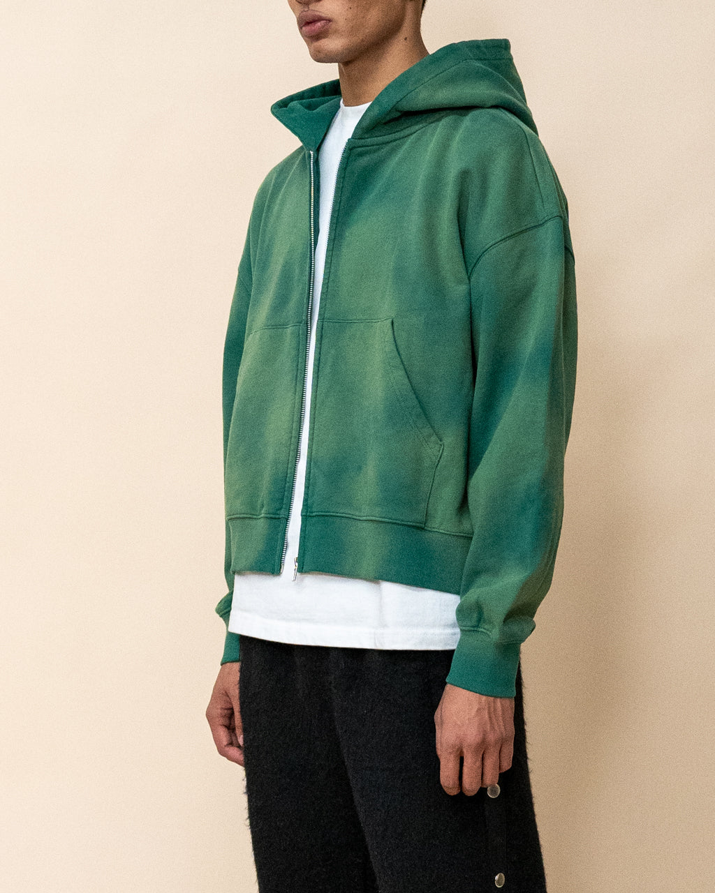EPTM Sun Faded Cropped Zip Up Hoodie - Hunter Green EPTM Sun Faded Cropped Zip Up Hoodie - Hunter Green