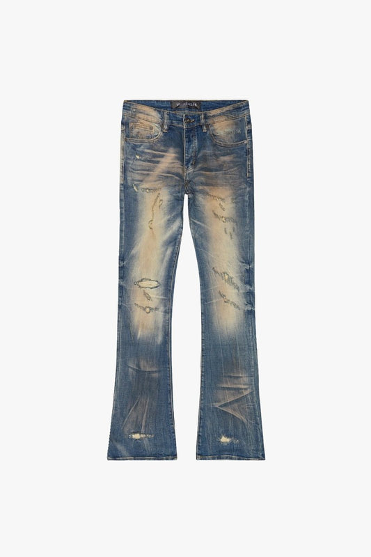 Sunwashed Stacked Flare Vintage BLue