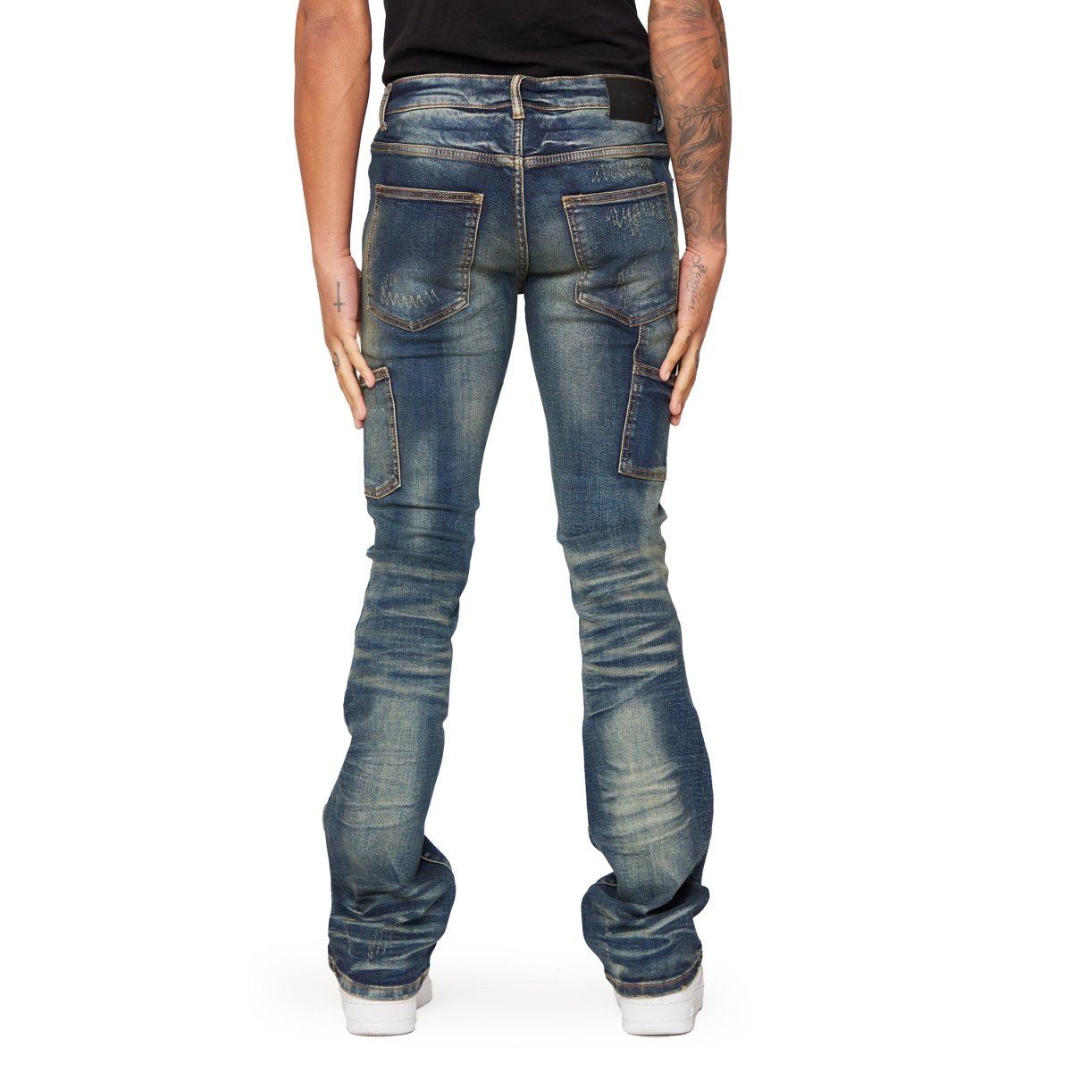 “SUPERNOVA” STACKED FLARE JEAN BLUE SPORCO “SUPERNOVA” STACKED FLARE JEAN BLUE SPORCO