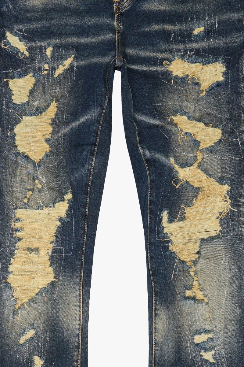 Team Aztech Stacked Flare Vintage Dark Blue Team Aztech Stacked Flare Vintage Dark Blue