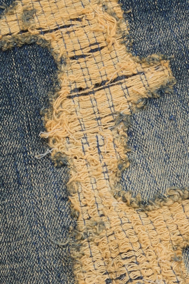 Tearaway Stacked Flare Jean Dark Vintage Washed Tearaway Stacked Flare Jean Dark Vintage Washed