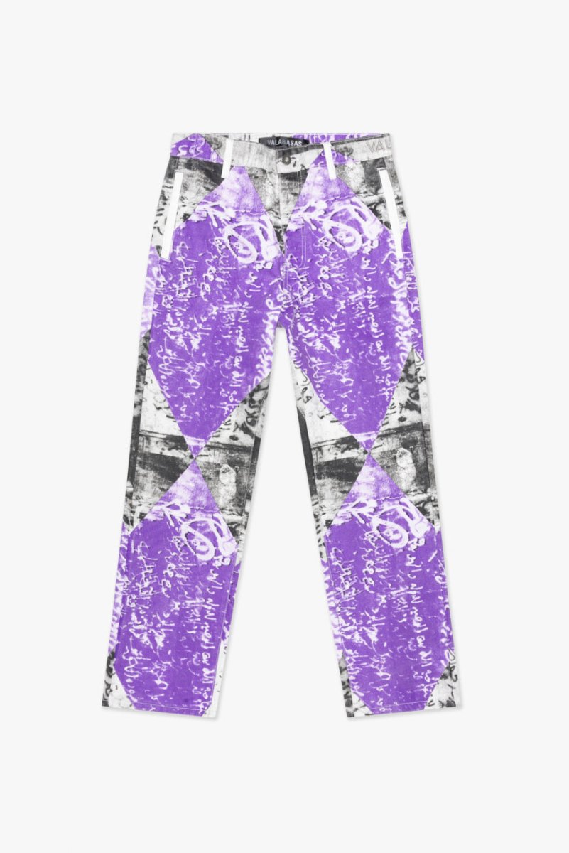 "THAHAB" STRAIGHT PANT PURPLE MULTI "THAHAB" STRAIGHT PANT PURPLE MULTI
