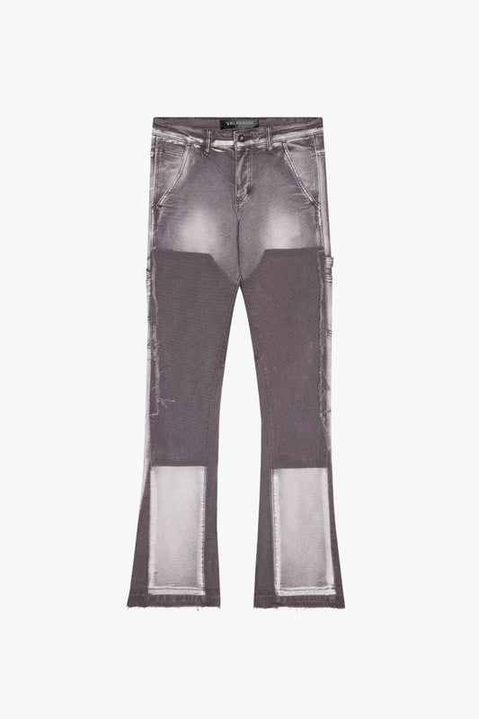 "THE CARPENTER” STACKED FLARE JEAN VINTAGE OLIVE