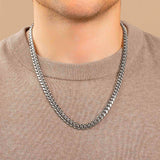 Cuban Link Chain White Gold 8mm Cuban Link Chain White Gold 8mm