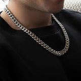 Cuban Link Chain White Gold 12mm Cuban Link Chain White Gold 12mm