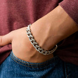 Diamond Cuban Link Bracelet White Gold 10mm Diamond Cuban Link Bracelet White Gold 10mm