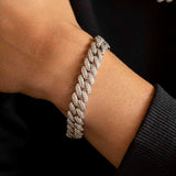 Diamond Cuban Link Bracelet White Gold 12mm Diamond Cuban Link Bracelet White Gold 12mm