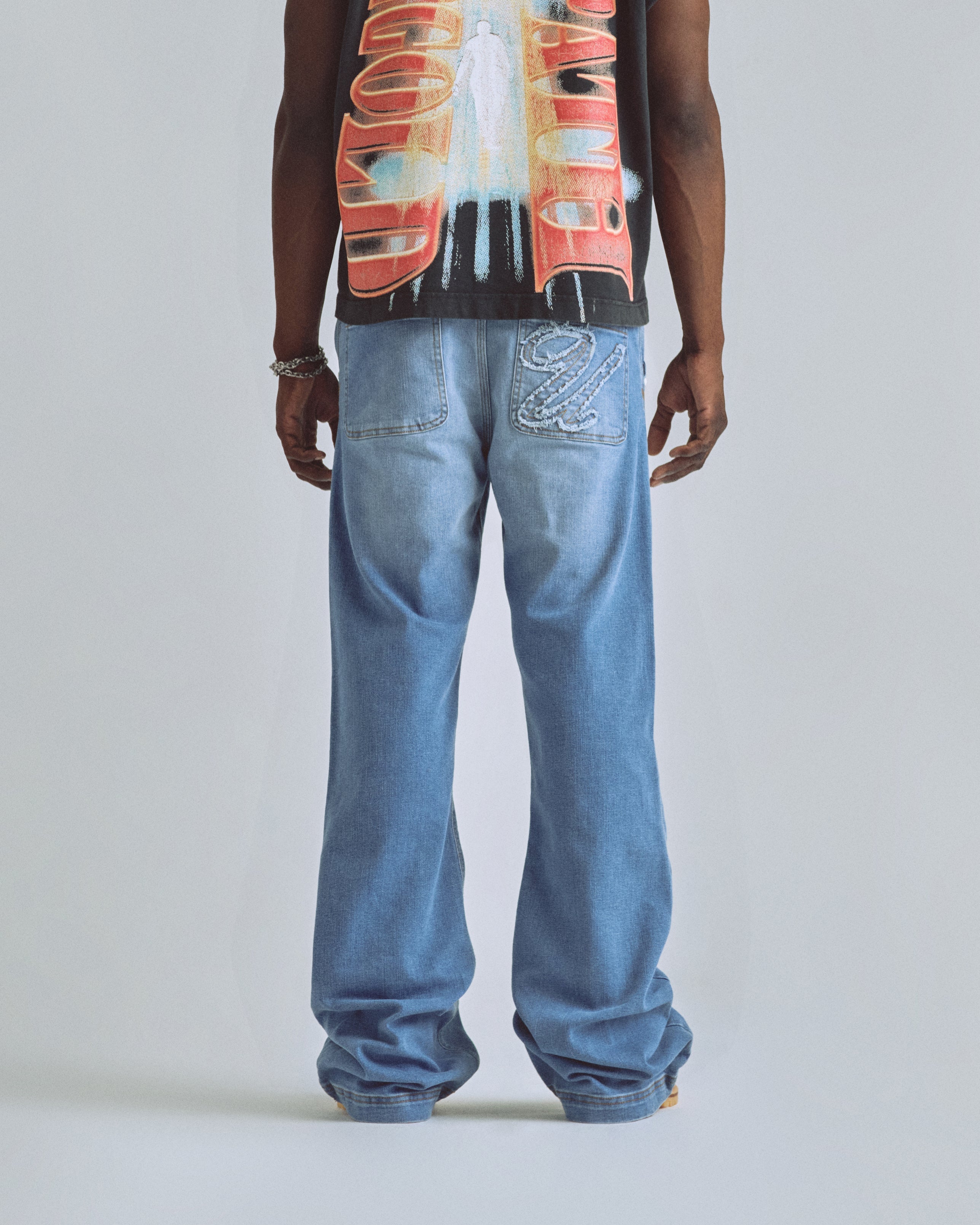 The Path Beauty Flare Jean Blue The Path Beauty Flare Jean Blue