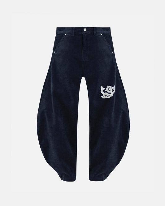 The Path Monogram Barrel Jean Blue