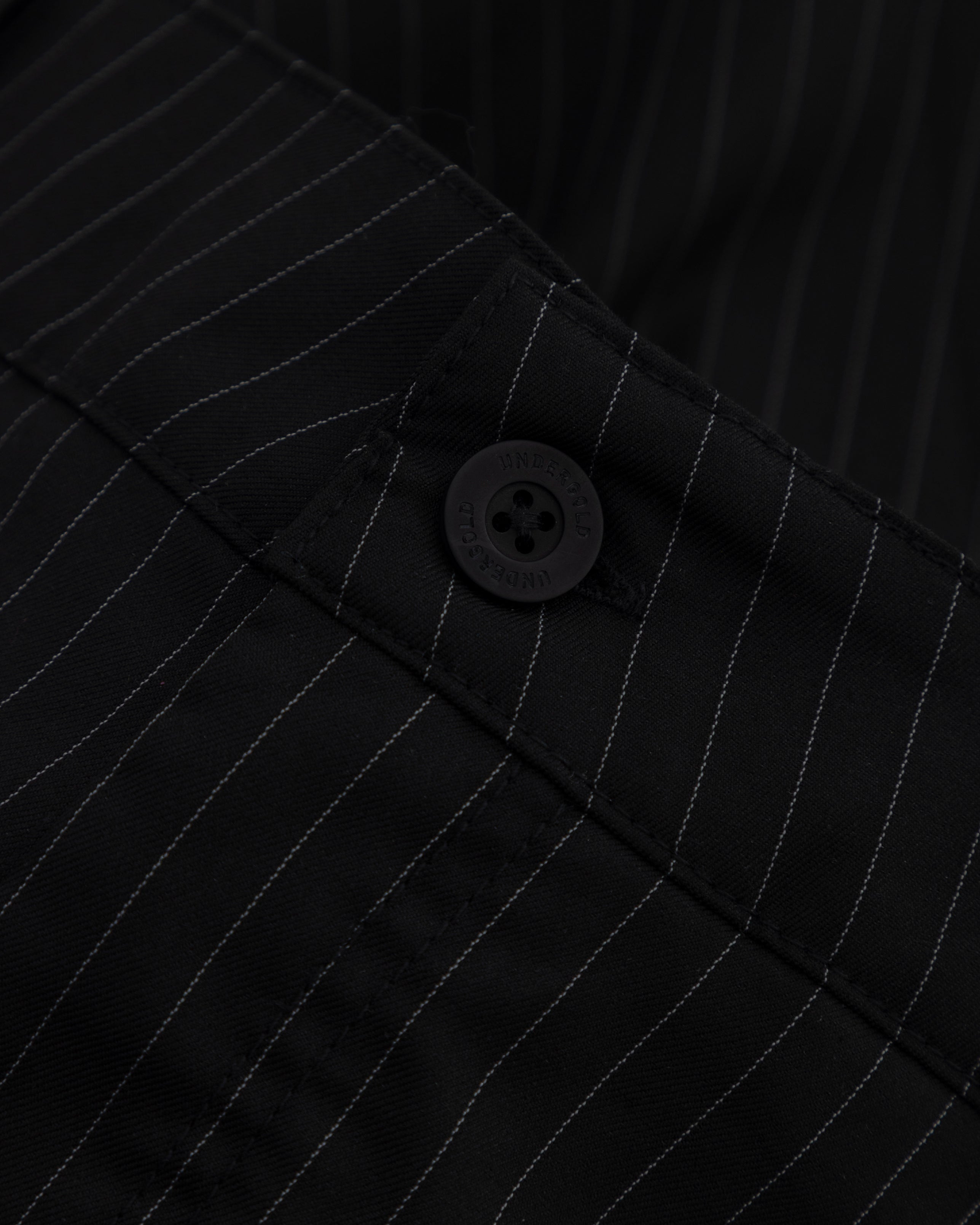 The Path Monogram Barrel Trouser Black / Chalk Line The Path Monogram Barrel Trouser Black / Chalk Line