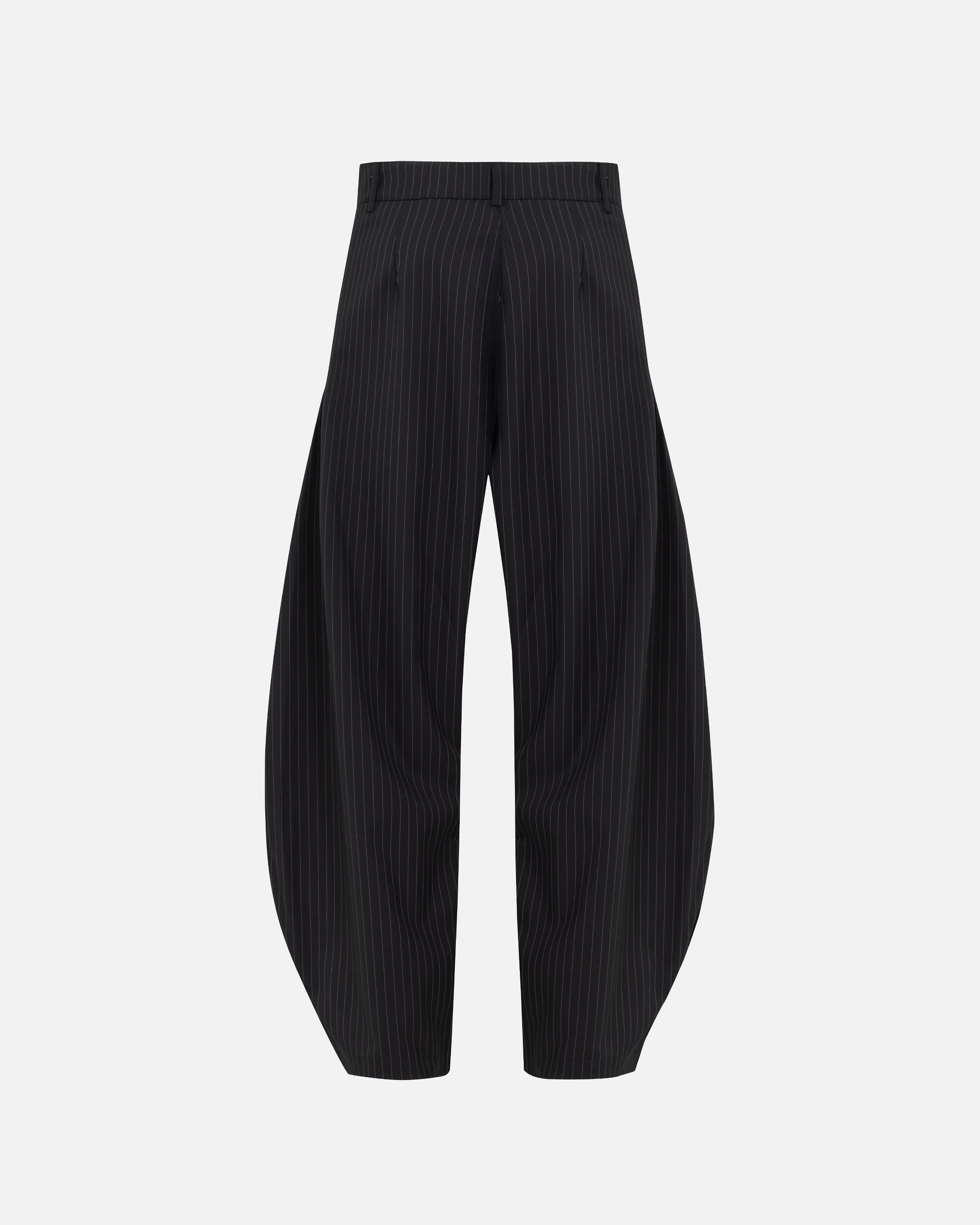 The Path Monogram Barrel Trouser Black / Chalk Line The Path Monogram Barrel Trouser Black / Chalk Line