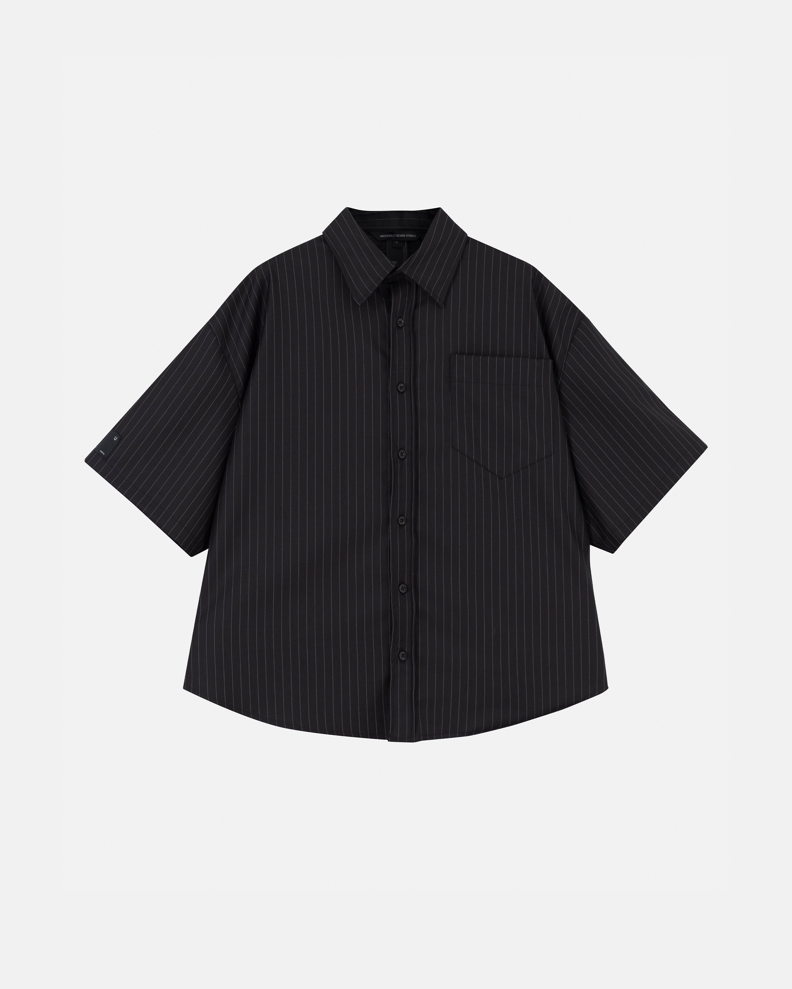 The Path Monogram Boxy Fit Shirt Black / Chalk Line The Path Monogram Boxy Fit Shirt Black / Chalk Line