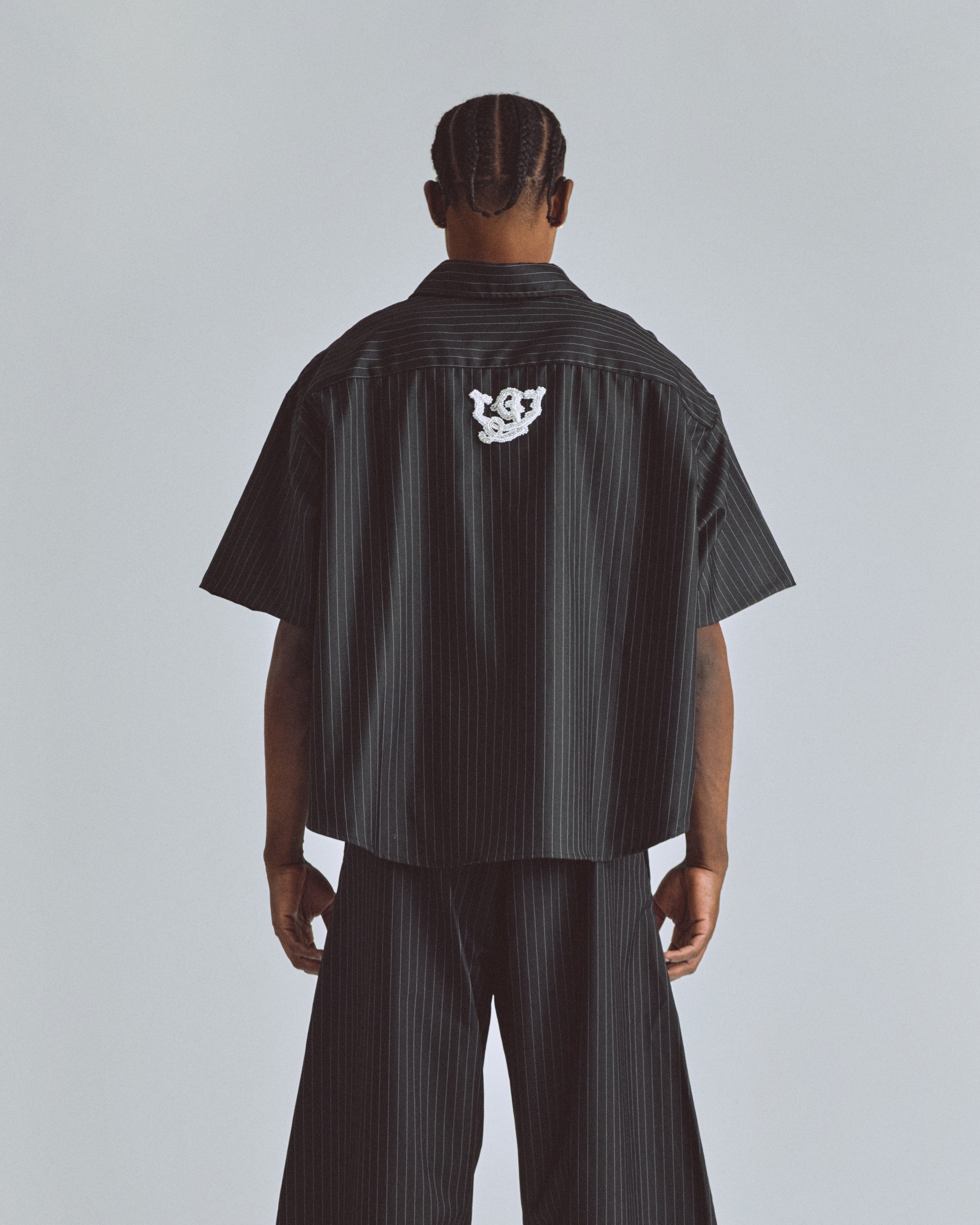 The Path Monogram Boxy Fit Shirt Black / Chalk Line The Path Monogram Boxy Fit Shirt Black / Chalk Line