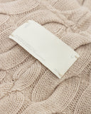 The Path Monogram Cable Knit Short Cream The Path Monogram Cable Knit Short Cream