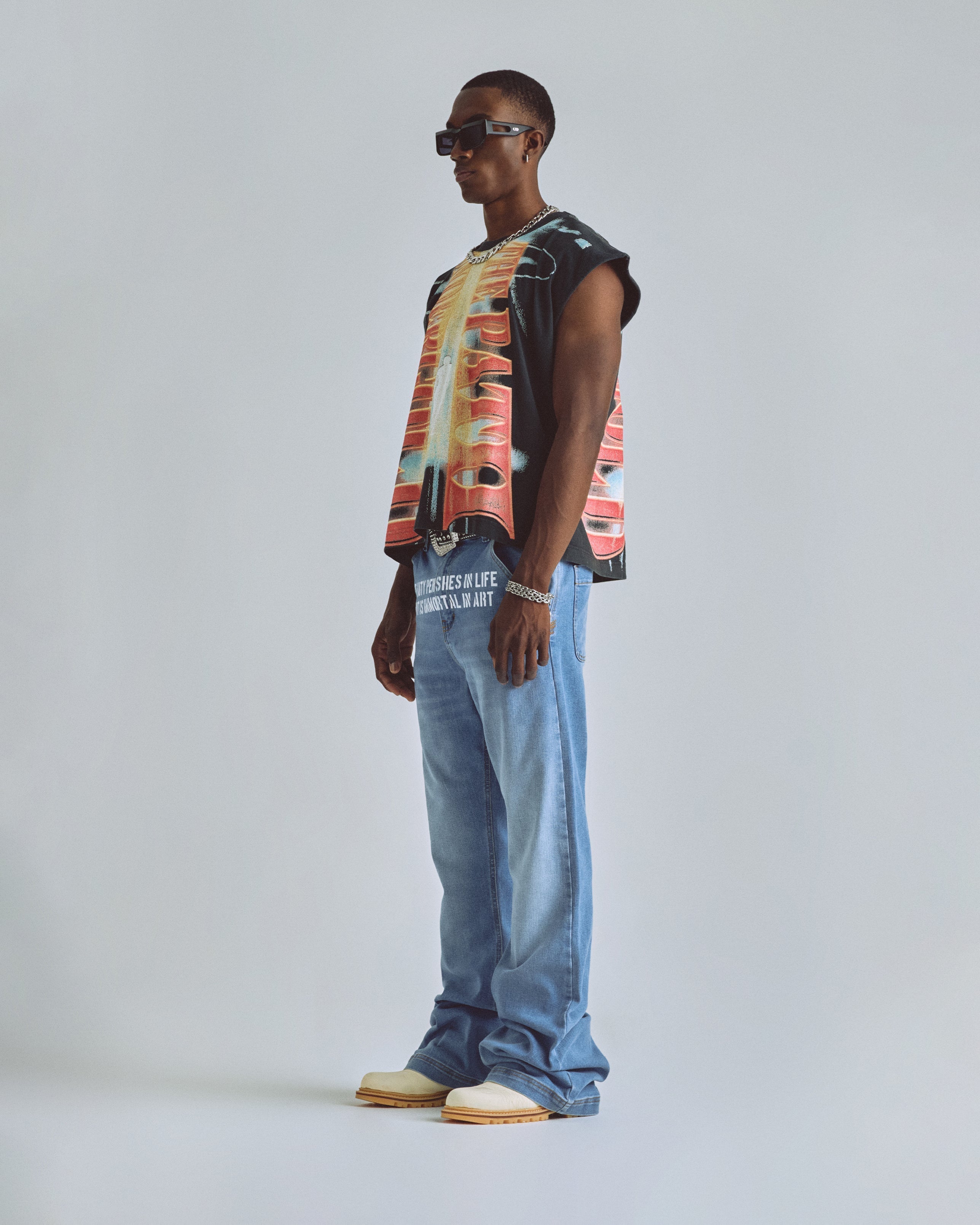 The Path Passage Sleeveless Tshirt Vintage Black The Path Passage Sleeveless Tshirt Vintage Black