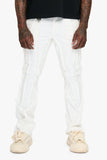 Twisted Denim Jean Stacked White Twisted Denim Jean Stacked White