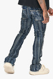 Twisted Stacked Denim Blue Black Wash Denim Twisted Stacked Denim Blue Black Wash Denim