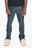 Twisted Stacked Denim Blue Black Wash Denim Twisted Stacked Denim Blue Black Wash Denim