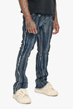 Twisted Stacked Denim Blue Black Wash Denim Twisted Stacked Denim Blue Black Wash Denim