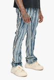 Twisted Stacked Denim Light Blue Wash Twisted Stacked Denim Light Blue Wash