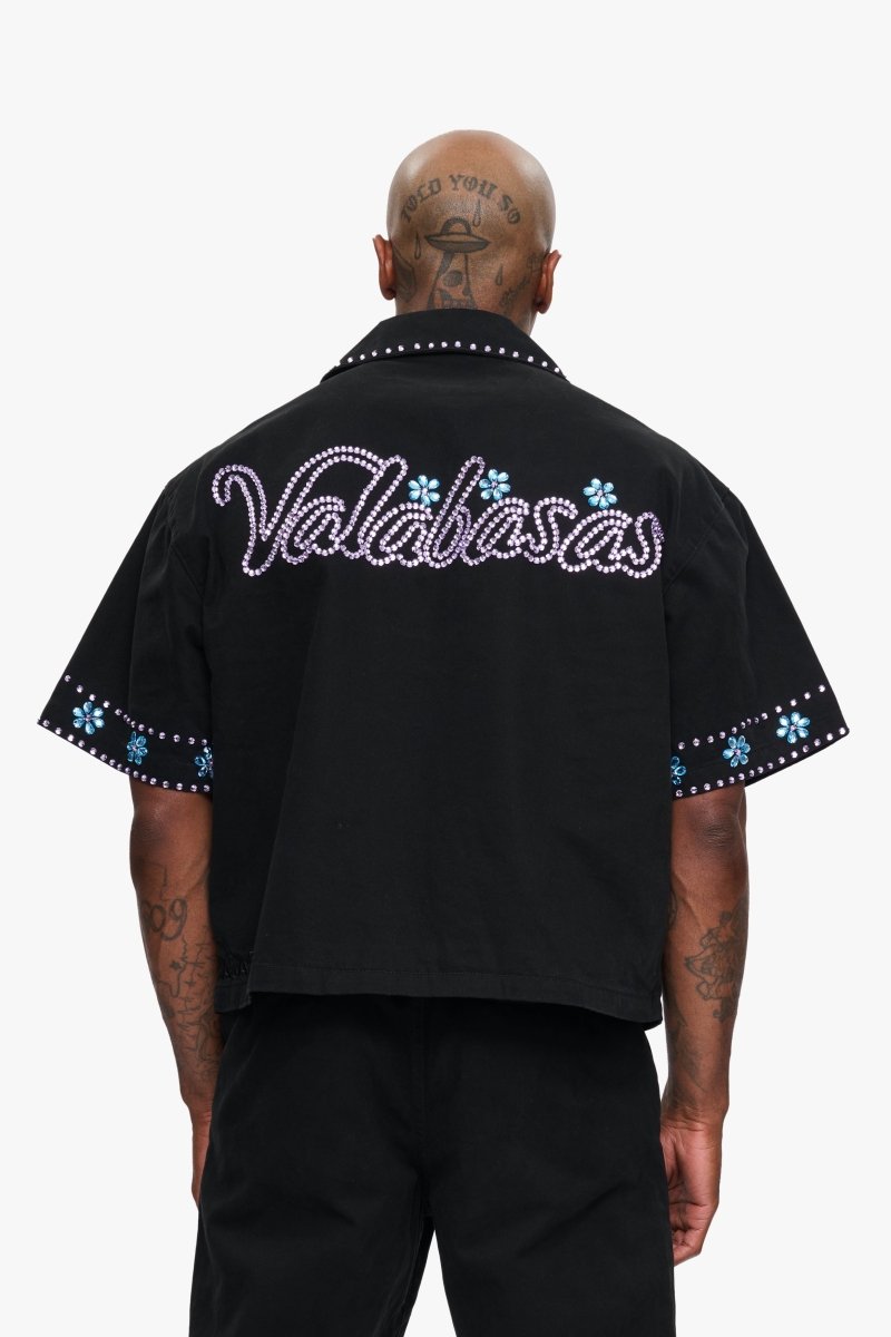 Under Pressure Cropped Button Down Black Under Pressure Cropped Button Down Black