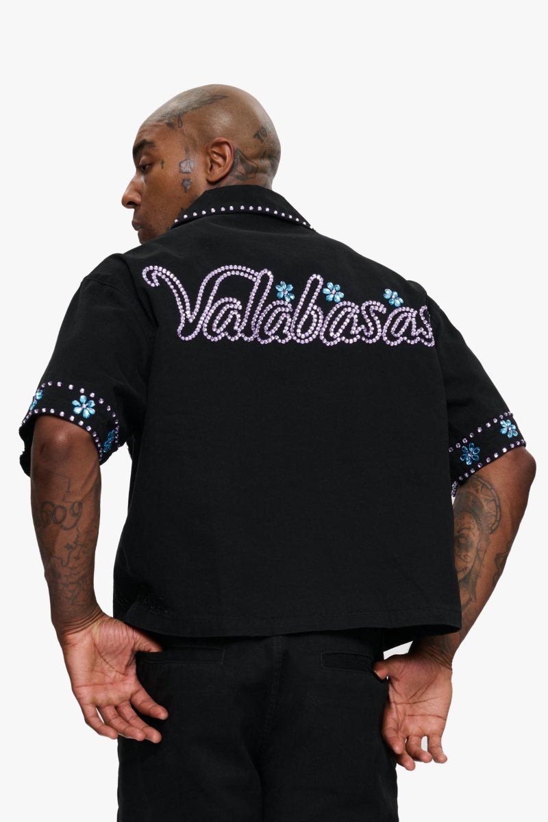 Under Pressure Cropped Button Down Black Under Pressure Cropped Button Down Black