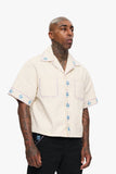 Under Pressure Cropped Button Down Cream Under Pressure Cropped Button Down Cream