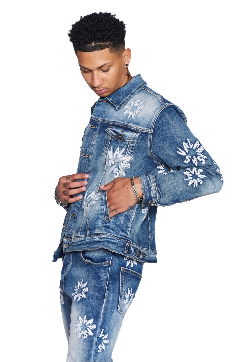 “V ART” JACKET LT BLUE WASHED “V ART” JACKET LT BLUE WASHED