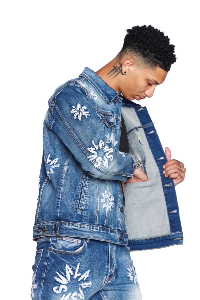 “V ART” JACKET LT BLUE WASHED “V ART” JACKET LT BLUE WASHED