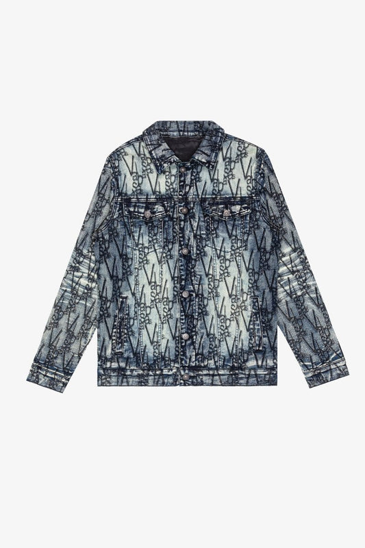 "V-INK" JACKET BLACK BLUE