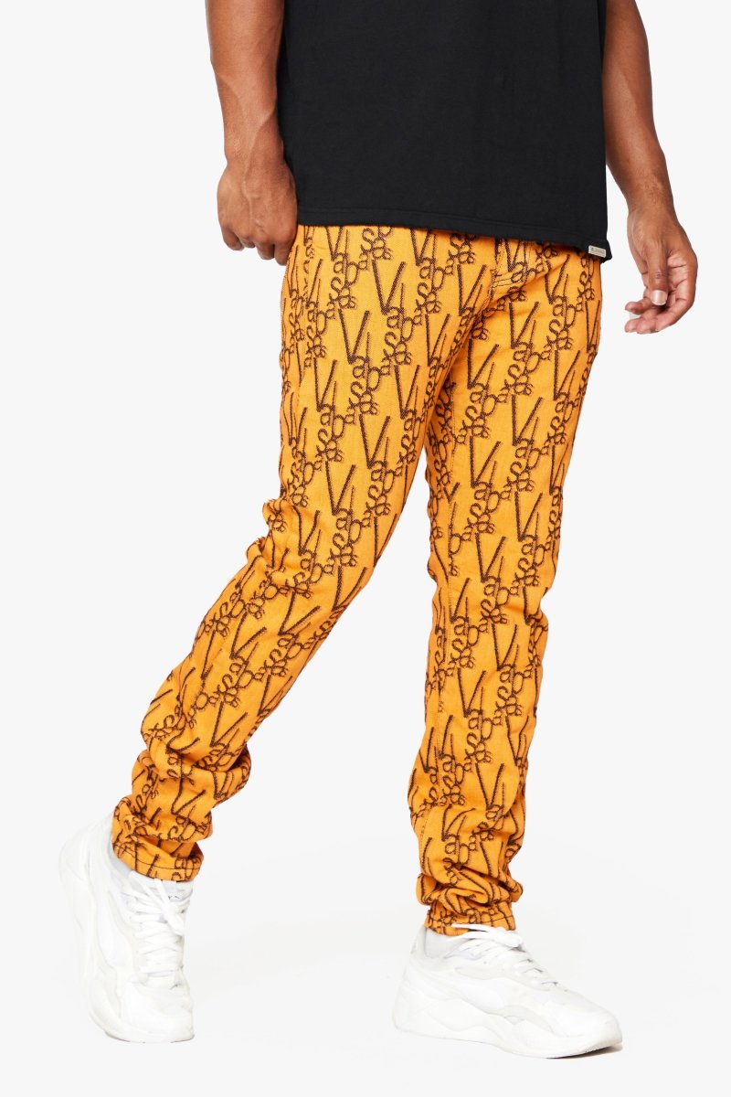 "V-INK" SKINNY JEAN BLACK ORANGE "V-INK" SKINNY JEAN BLACK ORANGE