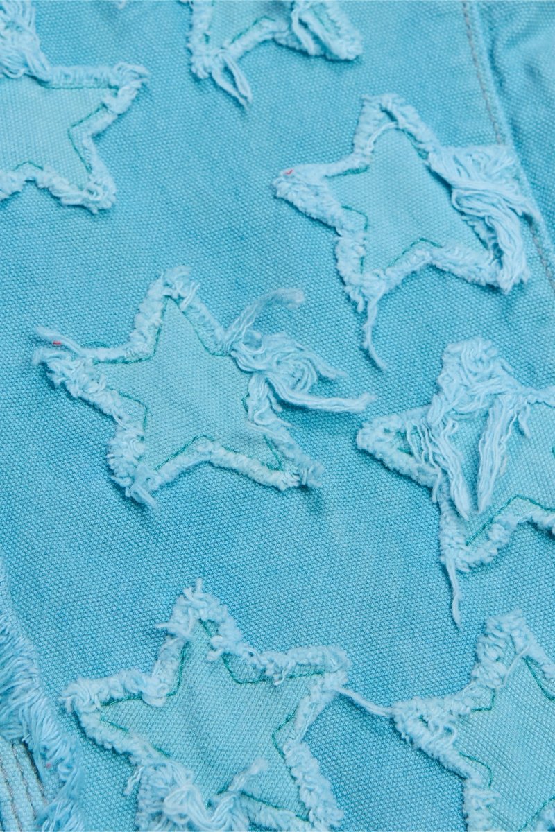 "V-STARS”  STACKED FLARE JEAN BLUE WASHED "V-STARS”  STACKED FLARE JEAN BLUE WASHED