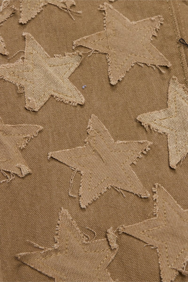 "V-STARS” STACKED FLARE JEAN DARK GREY WASH/ DIRTY BROWN "V-STARS” STACKED FLARE JEAN DARK GREY WASH/ DIRTY BROWN