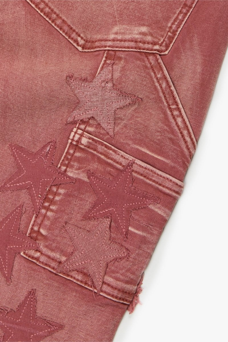 "V-STARS” STACKED FLARE JEAN SUNSET ORANGE "V-STARS” STACKED FLARE JEAN SUNSET ORANGE