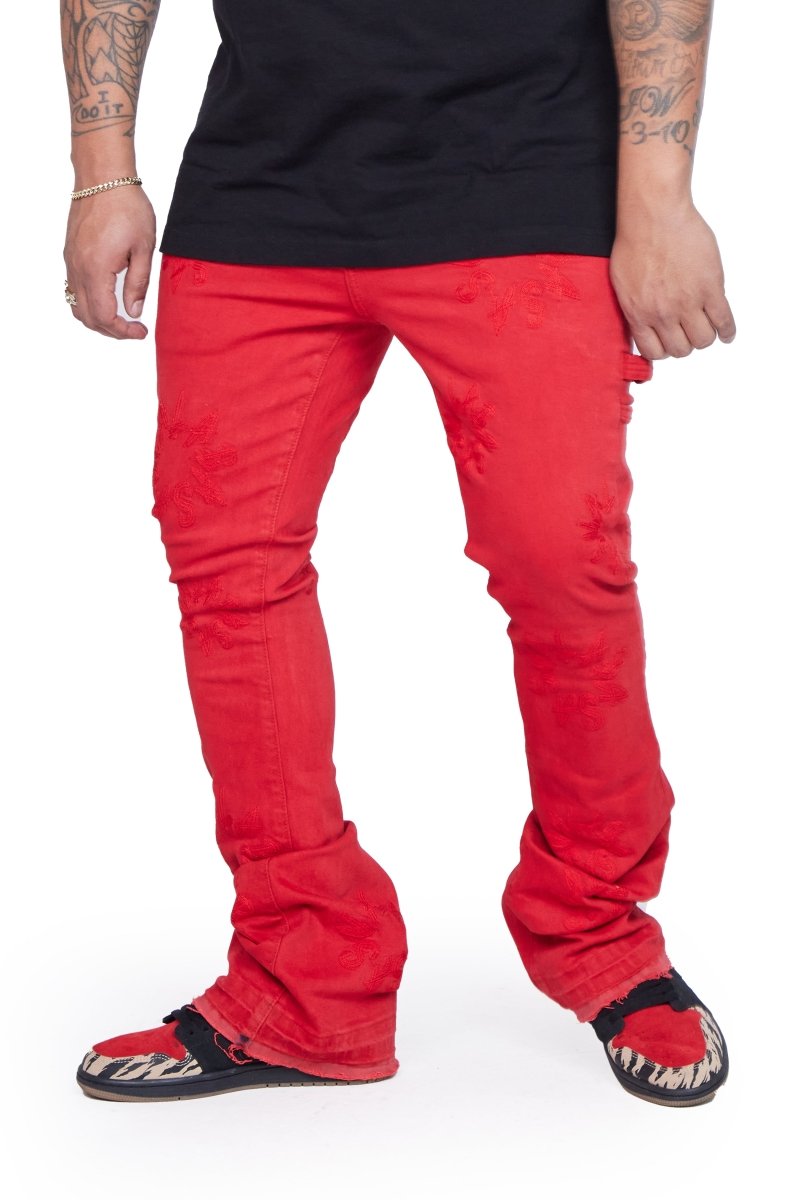 VALABASAS JEANS “ART” RED WASHED VALABASAS JEANS “ART” RED WASHED