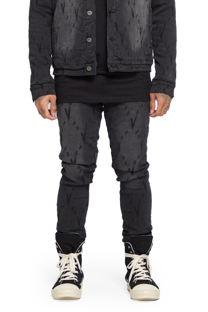 VALABASAS JEANS “V LOVE” BLACK WASHED VALABASAS JEANS “V LOVE” BLACK WASHED