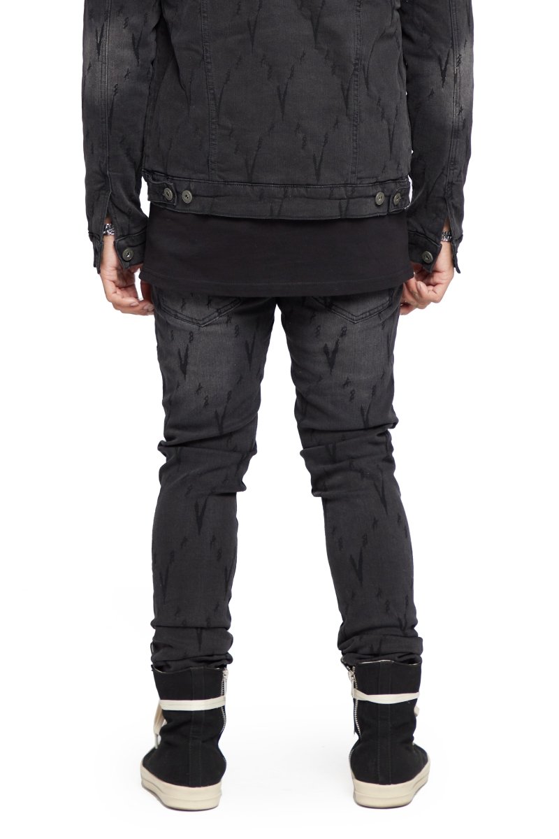 VALABASAS JEANS “V LOVE” BLACK WASHED VALABASAS JEANS “V LOVE” BLACK WASHED