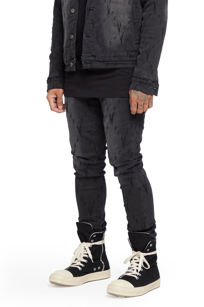 VALABASAS JEANS “V LOVE” BLACK WASHED VALABASAS JEANS “V LOVE” BLACK WASHED