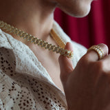 Vermeil Diamond Monaco Cuban Chain Vermeil Diamond Monaco Cuban Chain