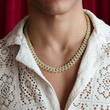 Vermeil Diamond Monaco Cuban Chain Vermeil Diamond Monaco Cuban Chain