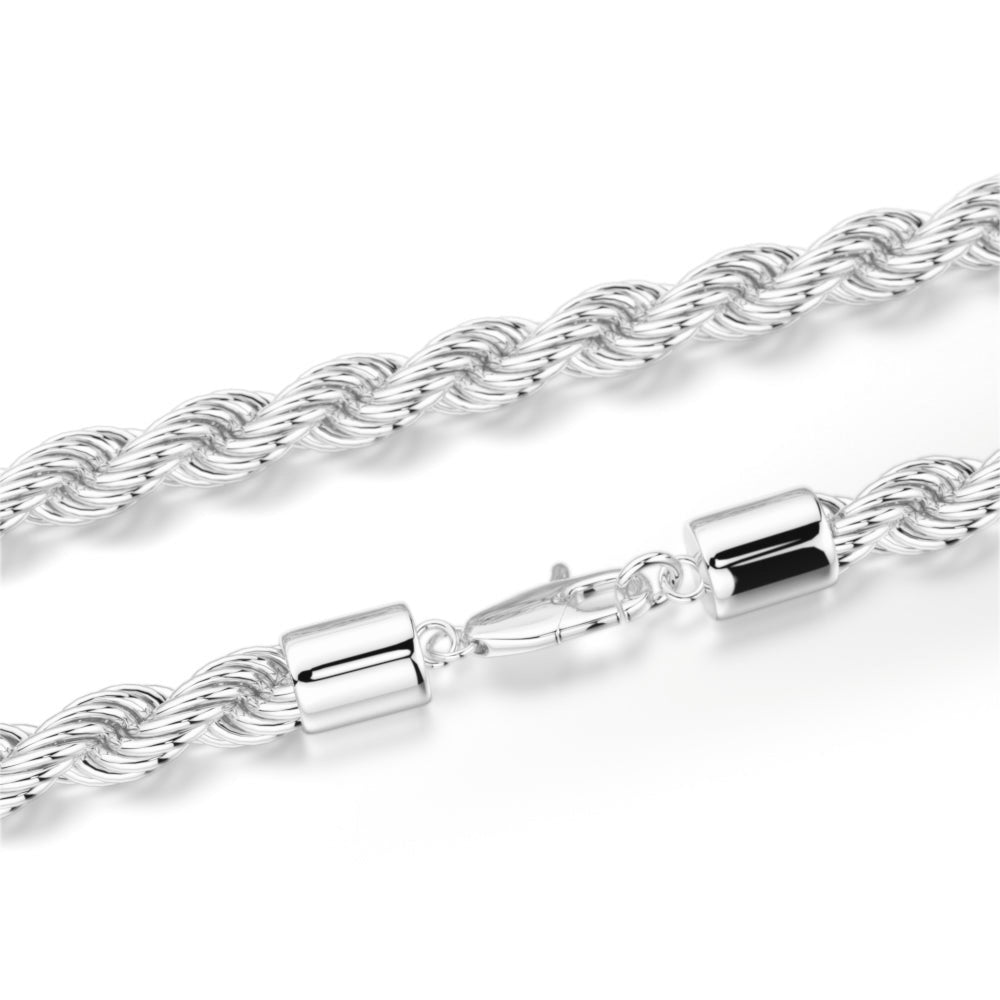 Rope Chain White Gold 6mm Rope Chain White Gold 6mm